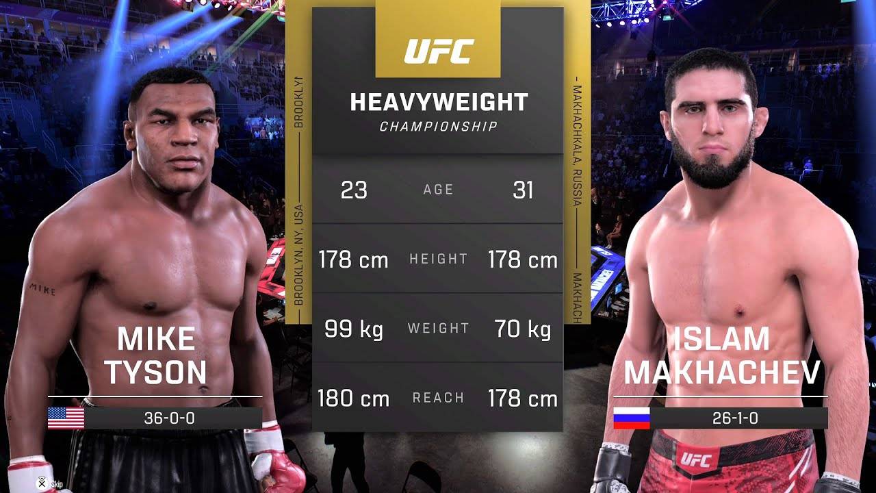 Майк Тайсон против Ислама Махачева Полный бой - UFC 5 Бой вечера