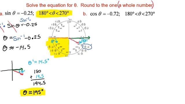 Using Inverse Trigonometric Functions to Solve for Theta Given a Range Video