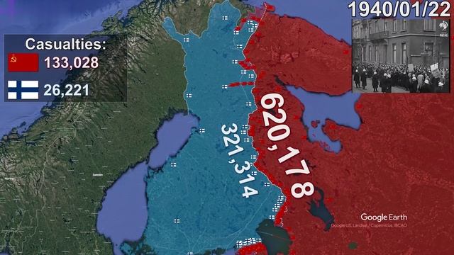 Зимняя война на анимированной карте