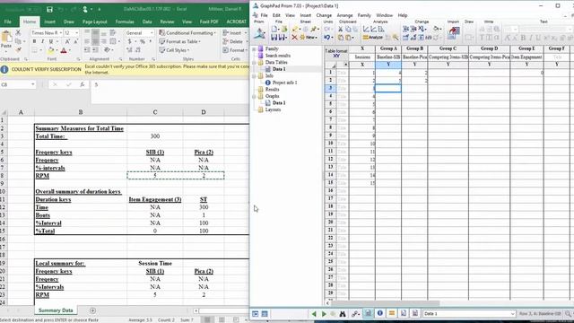 GraphPad Prism 7 Data-Input Tutorial (from Mitteer et al., in press)