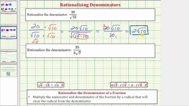 Ex 2: Rationalize The Denominator of a Fraction