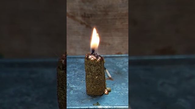 Подобие "Ведьминой свечи". Тест свечи и фитиля. Горение 1 час, свеча 7 см.