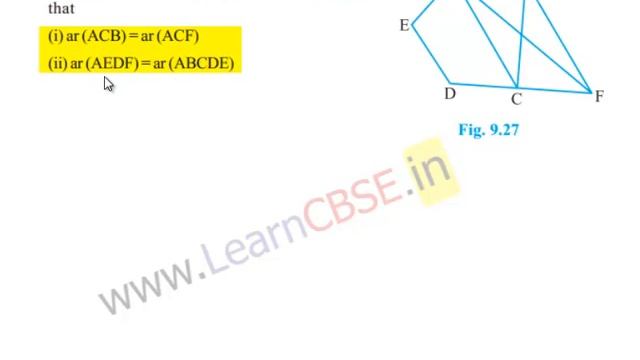 CBSE Class 9 | Triangles on the same Base and between the same Parallels are equal in area