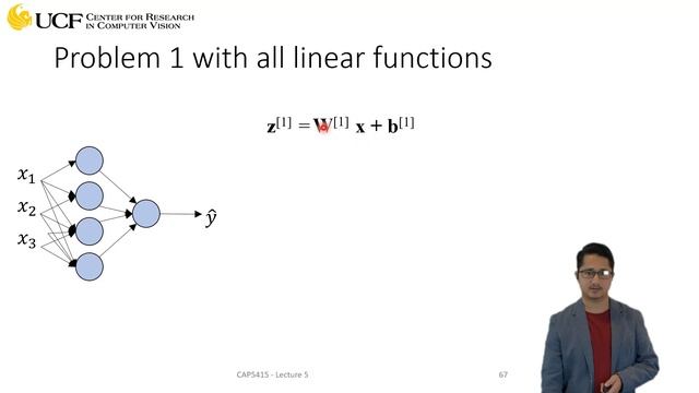 Lecture 5.10 - Introduction to Neural Networks [Problems  with all linear functions]