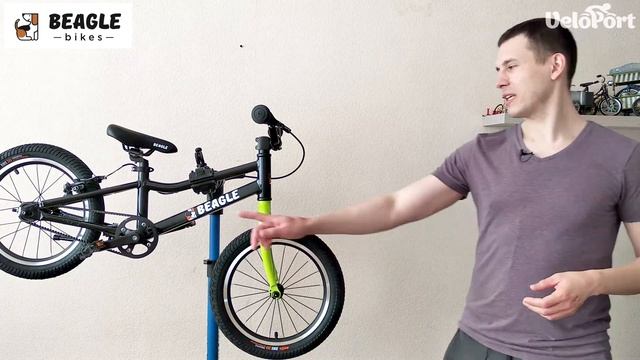 Легкий детский велосипед на ремне Beagle belter 116 в Velo-Port.ru