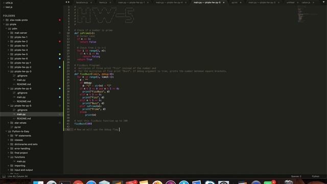 Homework - pirple-hw-py-5 -screencast Share