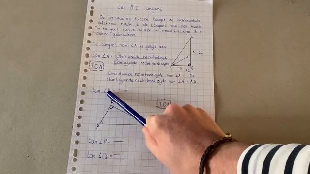 3 kader, les 8.2: Tangens