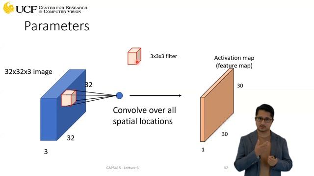 Lecture 6.6 - Introduction to Convolutional Neural Networks [Parameters]