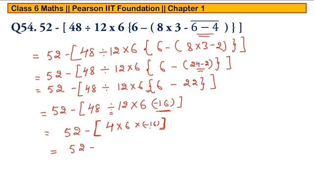 Class 6 Maths || Pearson IIT Foundation || Exercise Solution Q46 to Q62 || Chapter 1 || Numbers