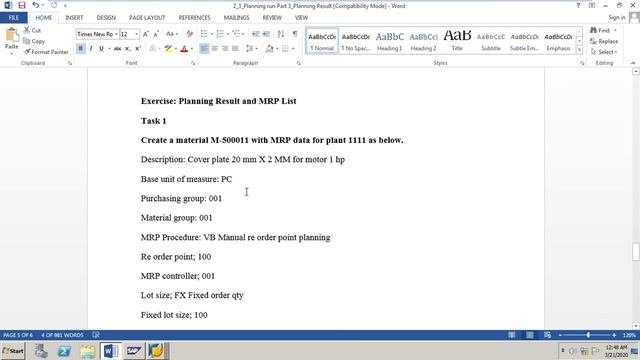 SAP MM MRP_Planning run Part 3 Planning Result in MRP Planning Run