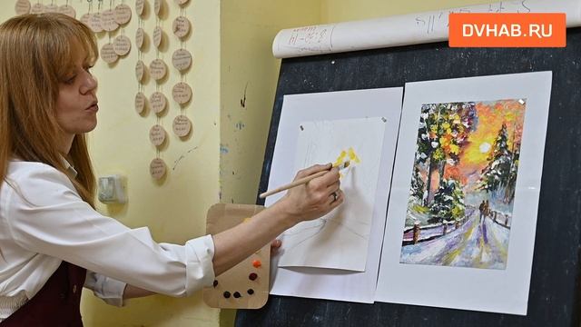 Подарок своими руками: рисуем «Зимний вечер» маслом