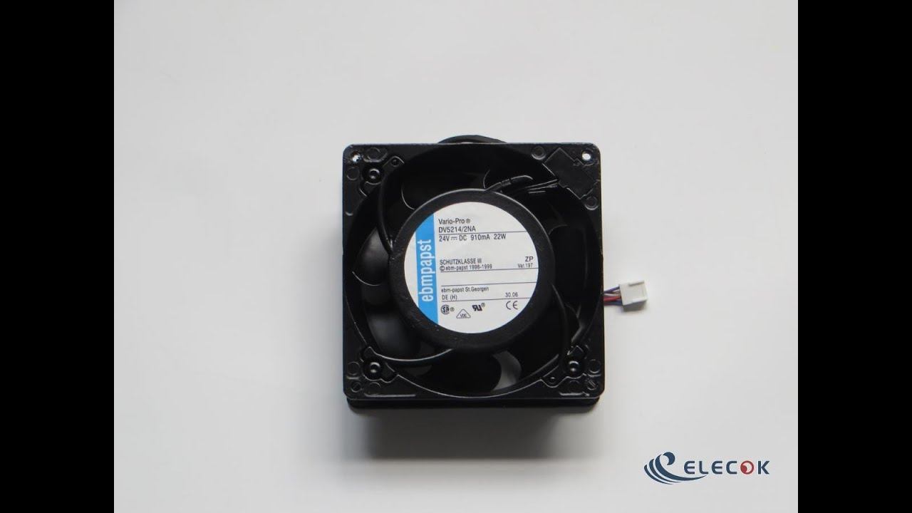 DV5214 /2NA Server - Square Fan sq127x127x38mm  w80x4x4  24V 22W 4-wire
