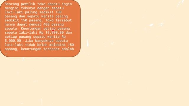 Variasi Soal Permasalahan Program Linear - Bagian 2