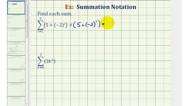 Ex 1: Find a Sum Written in Summation / Sigma Notation