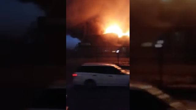 Крупный пожар в Улан-Удэ