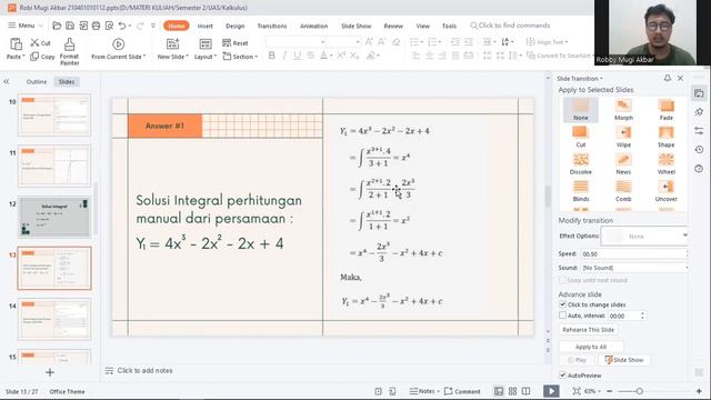 Solusi Derivative dan Integral Kalkulus