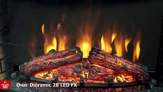 Видеообзор пламени в очаге Dioramic 28 LED FX