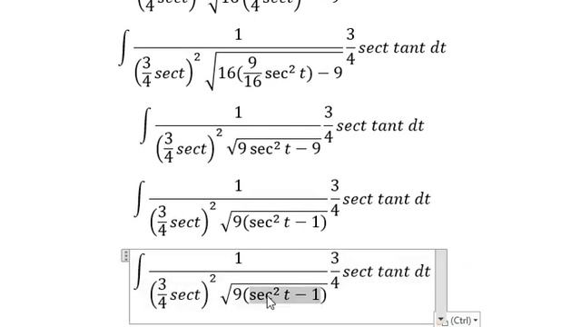 Calculus Help: Integral ∫ 1/(x^2 √(16x^2-9)) dx - Integration by trigonometric substitution