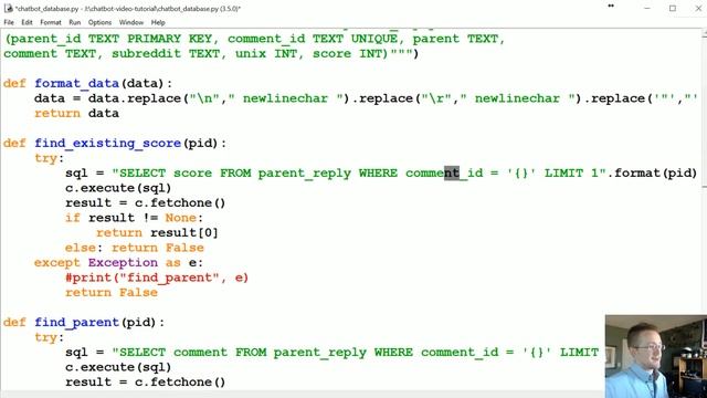 Determining insert - Creating a Chatbot with Deep Learning, Python, and TensorFlow p.4