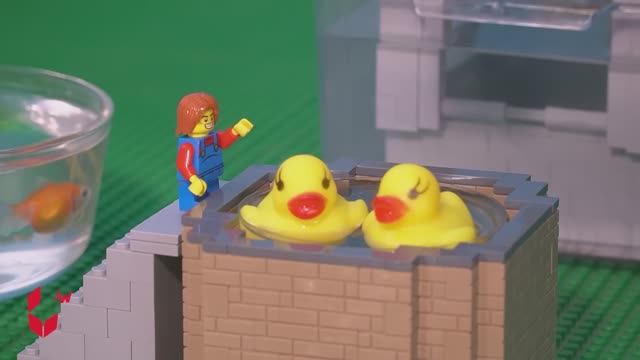 Гигантский водяной насос Lego для рыбки 🐠