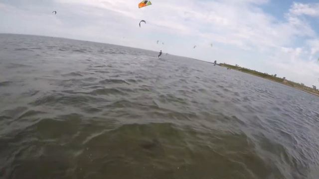 Кайт школа в Анапе "RUSSIAN-WIND", Максим и Ольга - пятый урок.Старты и катание на доске. 20.09.2021