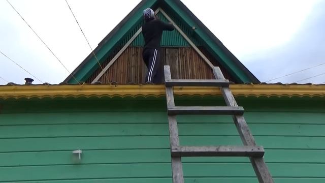 Обновление фронтона домика блокхаусом 2019 год