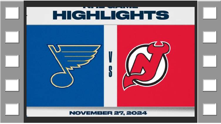 NHL Highlights  Сент-Луис Блюз vs. Нью-Джерси Дэвилз - November 27, 2024