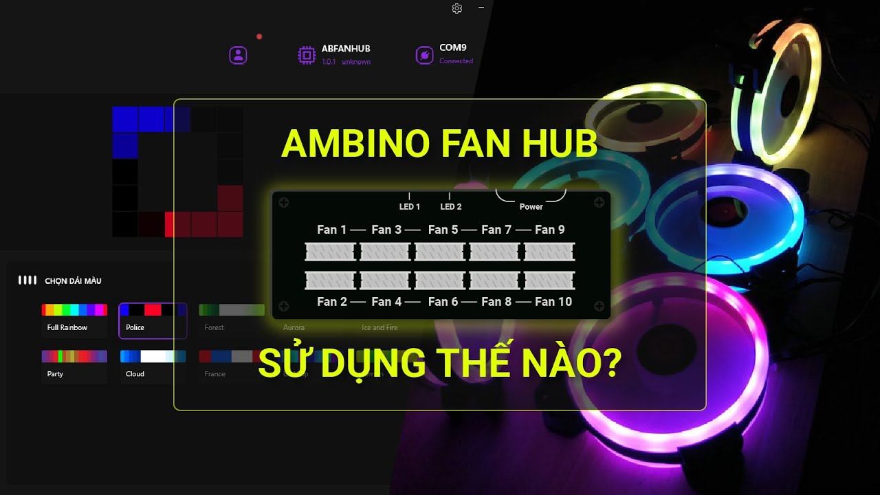 Hướng dẫn sử dụng Ambino Fan HUB trên Adrilight 4 | Ambino Việt Nam