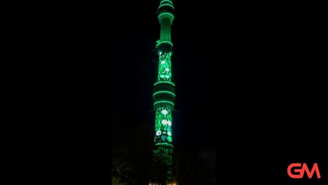 Advertising on a media facade in Moscow, Akademika Korolev St., 15, bldg. 1. Ostankino TV Tower