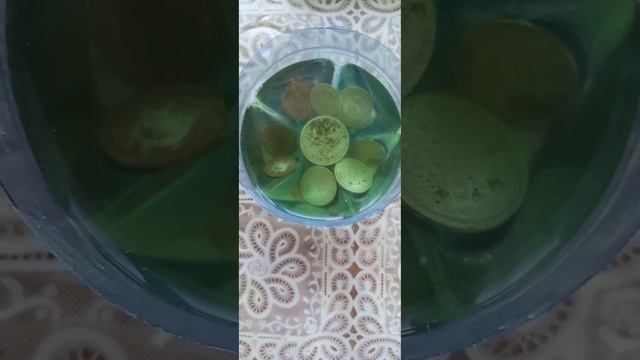 чистка серебрянных монет.