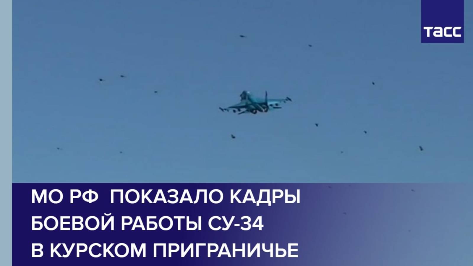 МО РФ  показало кадры боевой работы Су-34 в курском приграничье