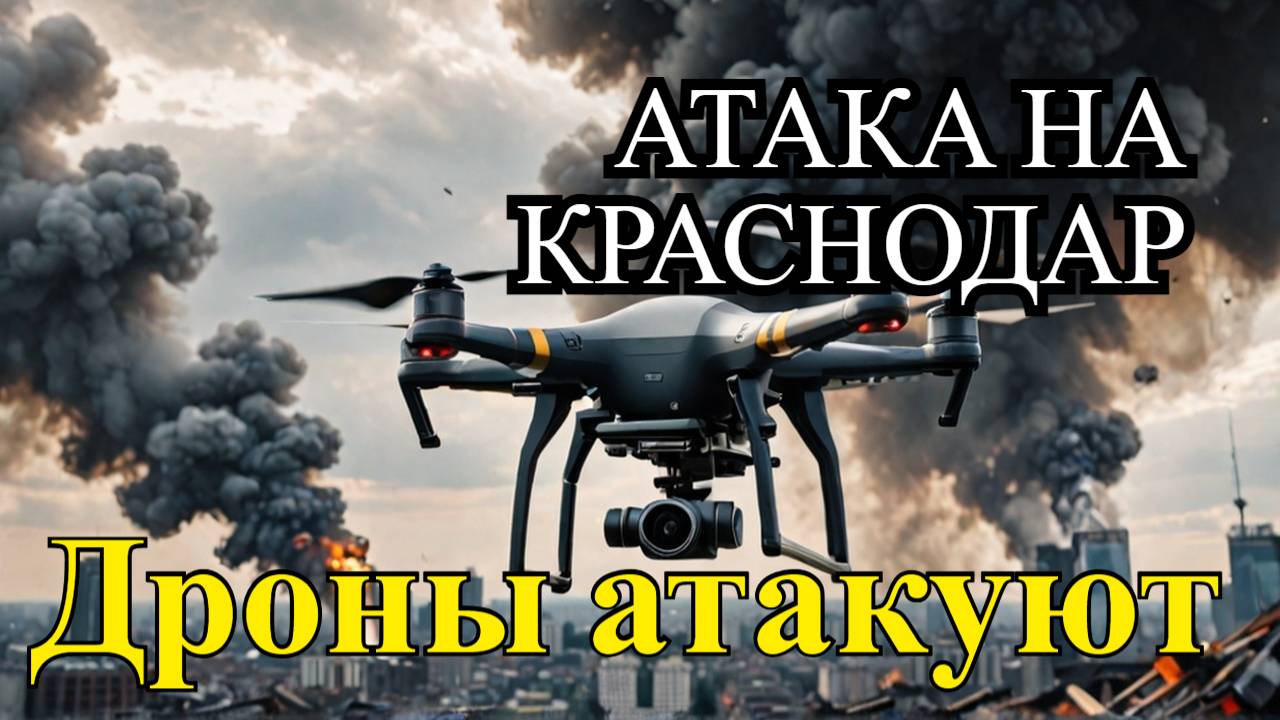 Массированная атака украинских дронов на Краснодар