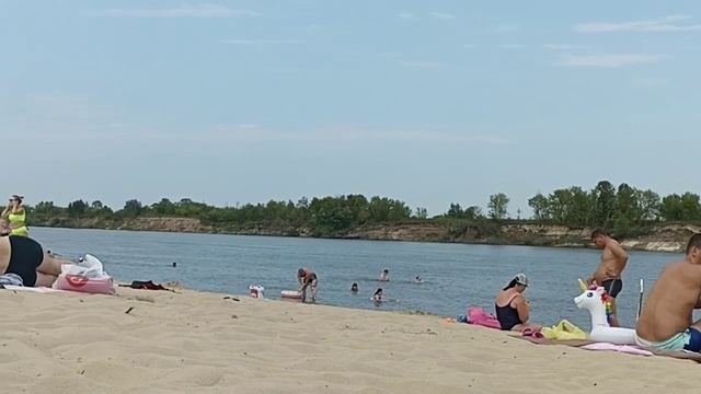 пляж на реке Оке