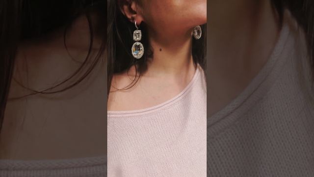 Серьги плетеные с кристаллами Swarovski от Mary Melody