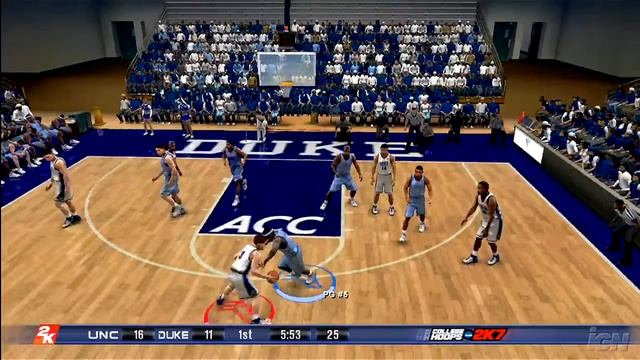 College Hoops 2K7 Xbox 360 Gameplay - Blue Devils