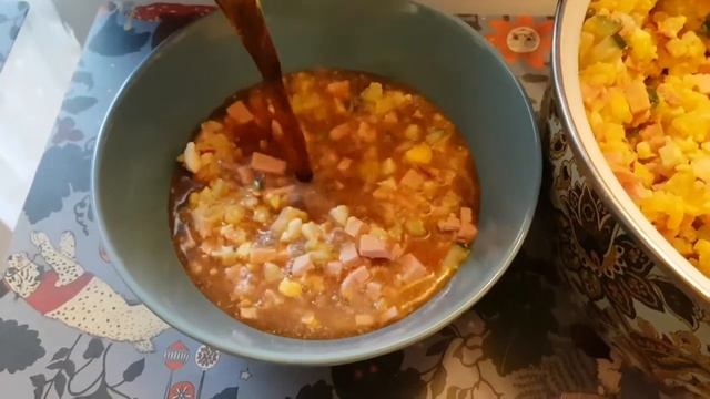 .Окрошка. На квасе,кефире и воде.Холодный летний суп.