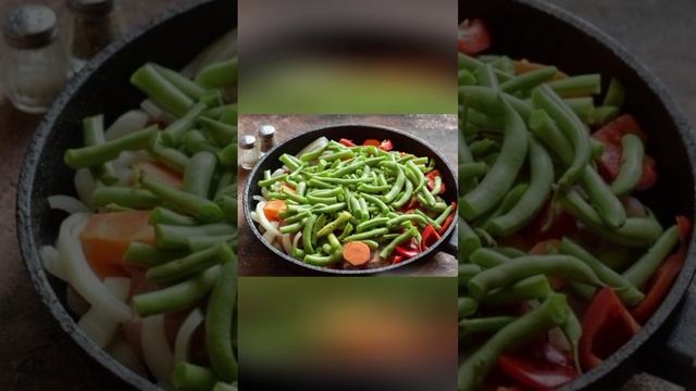 Овощное 🥗 рагу🥘 с курицей 🍗 и стручковой🥬  фасолью 🫘.mp4