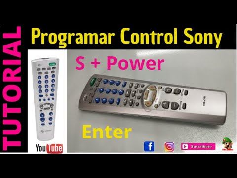 Como Programar Un Control Universal Sony Viejo..MUY FACIL (programar control  remoto sin código) #7