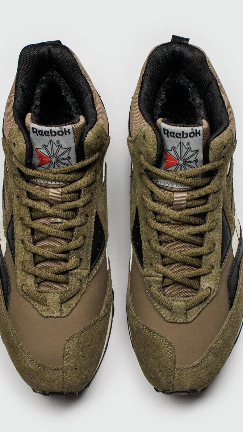 Кроссовки Reebok LX 2200 Mid Olive White with Fur