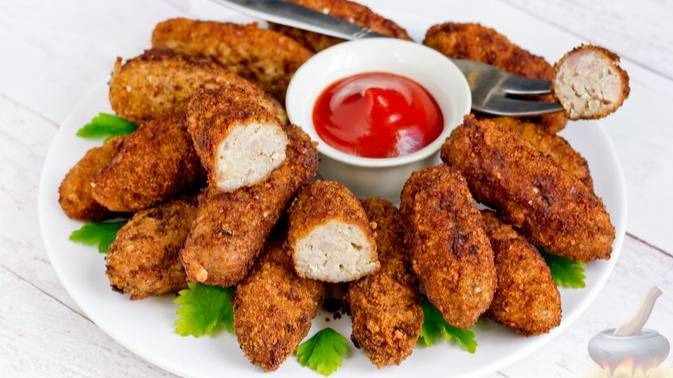 На один укус и с интересными добавками. КОТЛЕТЫ ПАЛЬЧИКИ С СЫРОМ И ОРЕХАМИ