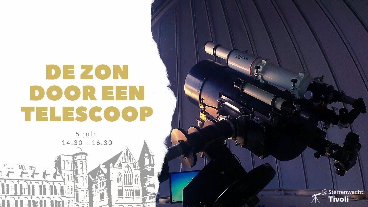 De zon door een telescoop - Landelijke zonnekijkdag - 5 juli 2020 - Sterrenwacht Tivoli Oudenbosch