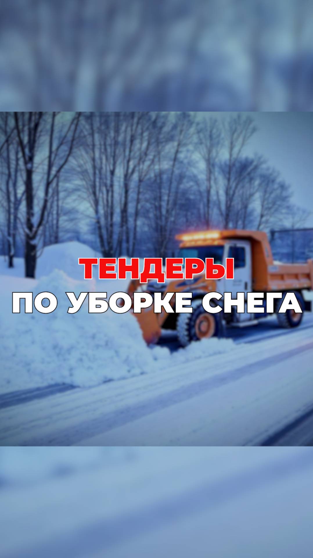 Тендеры. Уборка снега