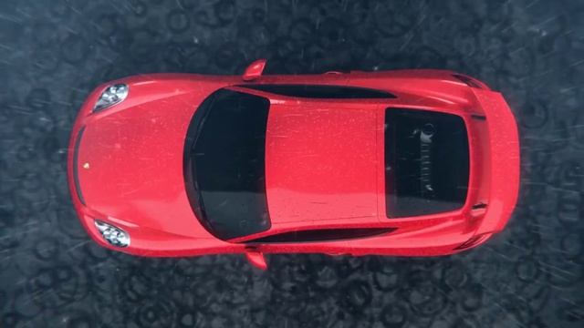 Красный Кайман под Дождём | Porsche Cayman GT4 Rainy Day - Живые Обои