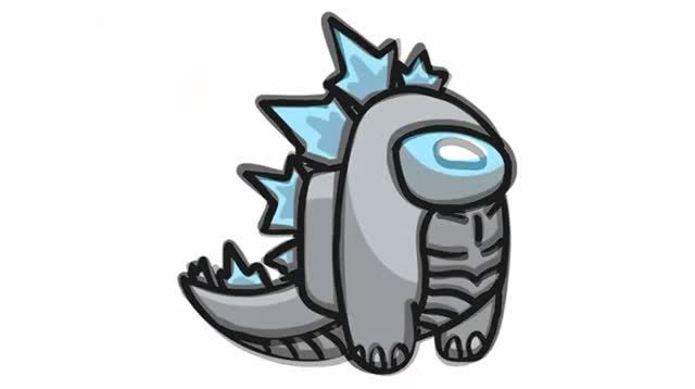 КАК НАРИСОВАТЬ ГОДЗИЛЛУ  AMONG US GODZILLA