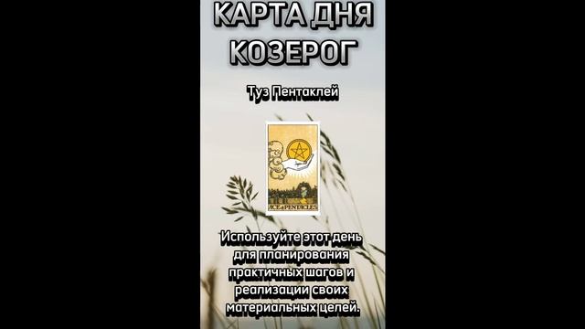 Карта дня КОЗЕРОГ. В описании подробно