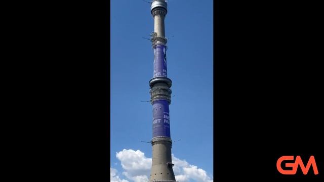 Advertising on a media facade in Moscow, Akademika Korolev St., 15, bldg. 1. Ostankino TV Tower