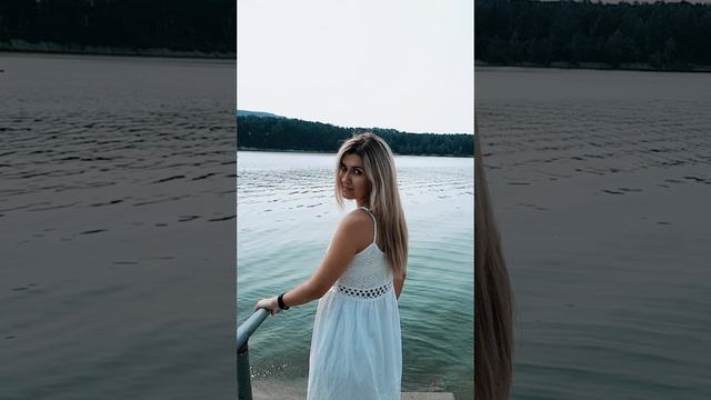 Water and pretty white dress