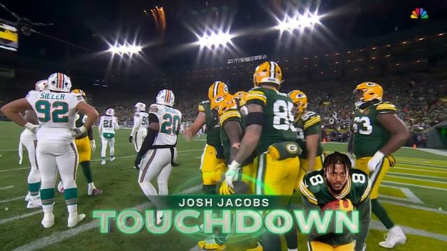 Josh Jacobs drives into the endzone for his eighth TD of 2024