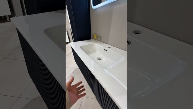 Тумба с раковиной «La Fenice» Terra 100 (Slim Line 100) подвесная Blu Grigio