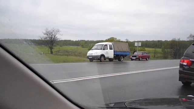 Авария дама за рулем.